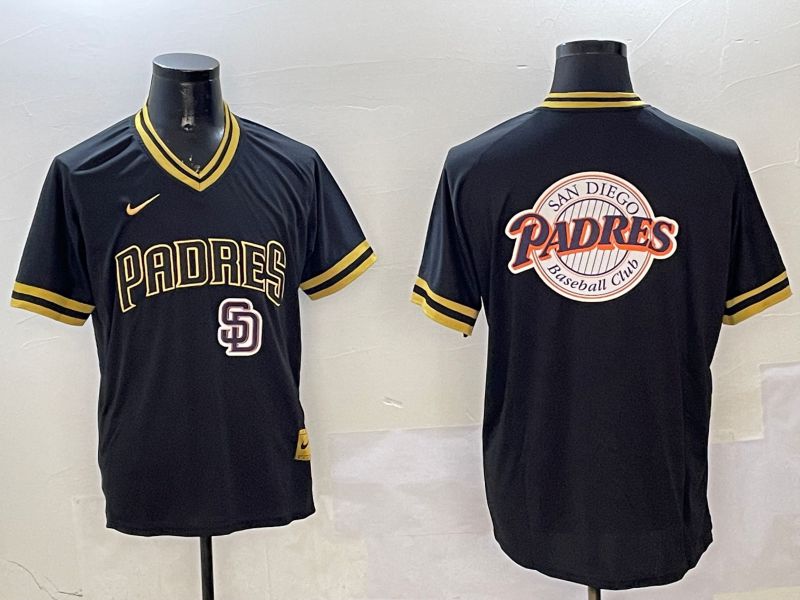 Men San Diego Padres Blank Black Gold Game 2025 Nike MLB Jersey style 18->san diego padres->MLB Jersey